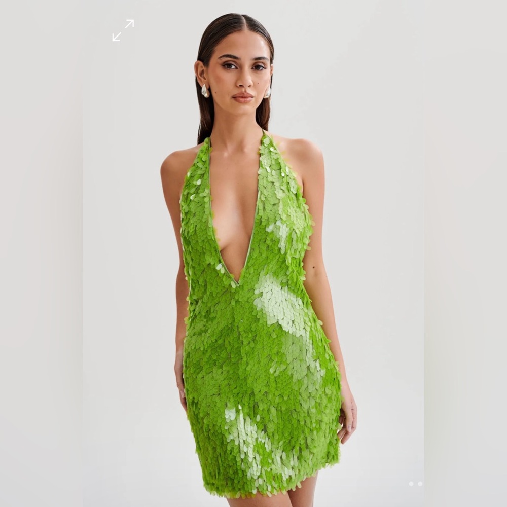 NWT Meshki Green Sequin Mini dress-S